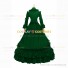 Marie Antoinette Reenactment Lolita Green Ruffle Evening Ball Gown Dress