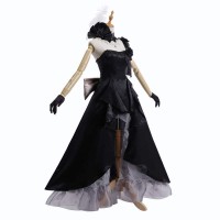 Fate Grand Order Marie Antoinette Black Dress Cosplay Costume