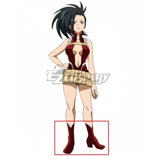 My Hero Academia Boku no Hero Akademia Momo Yaoyorozu Red Shoes Cosplay Boots