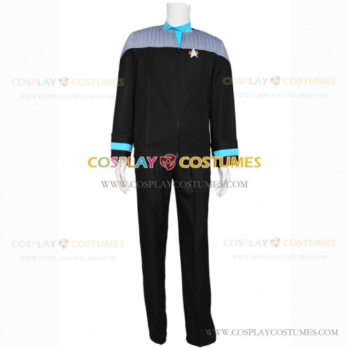 Medical Costume for Star Trek Nemesis Cosplay Blue Uniform