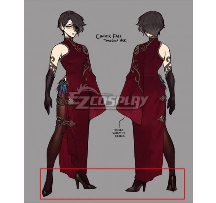 RWBY Volume 4 Cinder Fall Black Cosplay Shoes