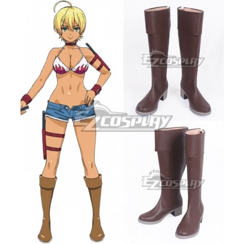 Food Wars Shokugeki No Soma Ni No Sara Ikumi Mito Brown Shoes Cosplay Boots