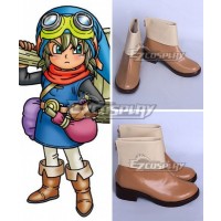 Dragon Quest Builders Girl Builder Brown Shoes Cosplay Boots