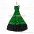 Romantic Southern Belle Marie Antoinette Theater Steampunk Ball Gown Green Dress