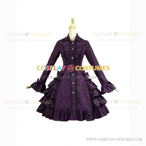 Elegant Baroque style Gothic Lolita Dress Purple