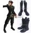 Final Fantasy Dissidia Dream Squall Leonhart Black Shoes Cosplay Boots