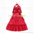 Medieval Renaissance Lolita Princess Ruffled Red Ball Gown Dress