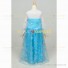 Frozen Cosplay Princess Elsa Costume Blue Dress for Girls
