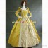 Victorian Style Queen Elizabeth Tudor Period Ginger Yellow Tartan Dress