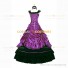 Steampunk Southern Belle Saloon Girls Theater Ruffles Purple Dress Evening Gown