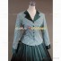 Country Lolita Victorian Tartan Plaid Retro Clothing Theater Ball Gown Dress Green