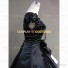 Sleeveless Gothic Theater Reenactment Clothing Lady Dress Black