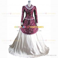 Floral French Bustle Gown Theater Costume