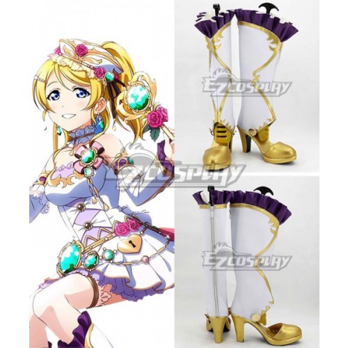 Love Live! Eli Ayase Ellie White Shoes Cosplay Boots