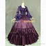 Royal Queen Victorian Style Lady  Pioneer Women Retro Clothing Purple