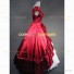 Sleeveless Gothic Theater Reenactment Clothing Lady Dress Red