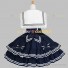 Sailor Lolita Dress Nautical Style White Stripes Sleeveless Naval Collar Tiered Dress Blue