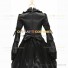 Retro Renaissance Style Pagoda Sleeves Prom Ball Gown Black Dress