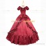 Southern Belle Ball Gown Reenactment Lolita Dress Halloween Costume Red