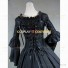 Black Victorian Style Gothic Lolita Stage Costume Punk Reenactment Clothing Black