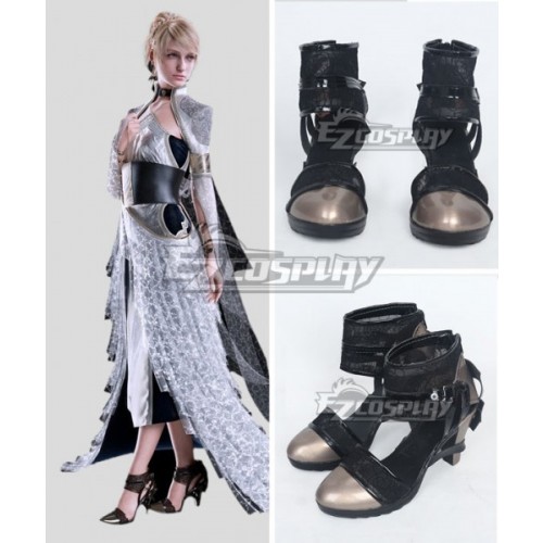 Final Fantasy XV Lunafreya Nox Fleuret Light Brown Cosplay Shoes