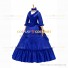 Medieval Renaissance Lolita Princess Ruffled Royal Blue Ball Gown Dress