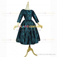 Tudor Period Jacquard Dress Antique Lolita Dress Blue