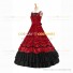 Romantic Southern Belle Marie Antoinette Theater Steampunk Ball Gown Dark Red Dress