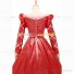 Gothic Lolita Victorian Queen Elizabeth Theatre Red Lace Prom Ball Gown Dress