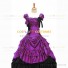 Vintage Gothic Lolita Victorian 18th Century Purple Ruffles Evening Ball Gown Dress