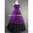 Sleeveless Southern Belle Old West Saloon Girl Ball Gown Dress Purple