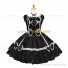 Gothic Lolita Dress Black Tiered Short Sleeve Bow Lolita Dress