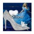 2015 New Fashion Cinderella High Heels Crystal Diamond Deluxe Cosplay Shoes