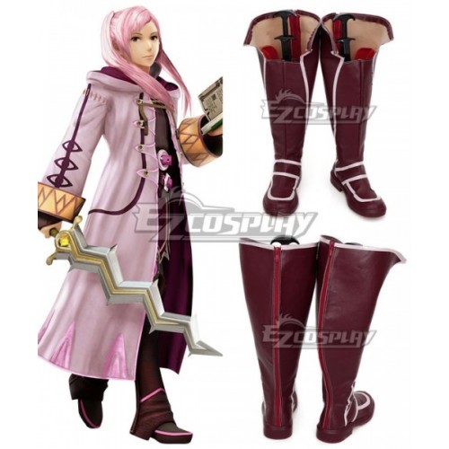 Fire Emblem: Awakening Female Robin Rhonda Black Pink Shoes Cosplay Boots