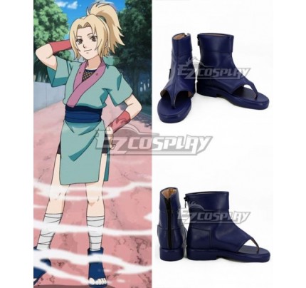 Naruto Tsunade Young Stage Blue Cosplay Shoes