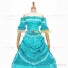 Classic Victorian Steampunk Ruffles Herrlich Sky Blue Ball Gown Dress