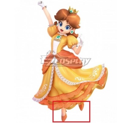 Super Smash Bros. Super Mario Princess Daisy Orange Cosplay Shoes