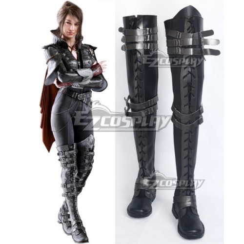 Final Fantasy XV Crowe Altius Black Shoes Cosplay Boots