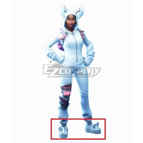 Fortnite Battle Royale Bunny Brawler White Cosplay Shoes