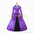 Retro Victorian Classic Turtle Neck Stage Purple Long Dress Ball Gown