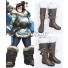 Overwatch OW Dr. Mei Ling Zhou Brown Shoes Cosplay Boots