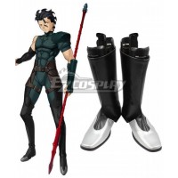 Fate Zero Diarmuid Ua Duibhne Lancer Spear Black Shoes Cosplay Boots