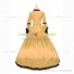 Marie Antoinette Renaissance Period Reenactment Yellow Lace Dress Ball Gown