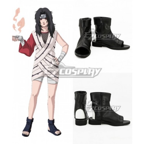 Naruto Yuuhi Kurenai Black Shoes Cosplay Boots