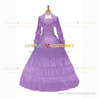 Gothic Lolita Victorian Rococo Stage Long Luxury Light Purple Dress Ball Gown