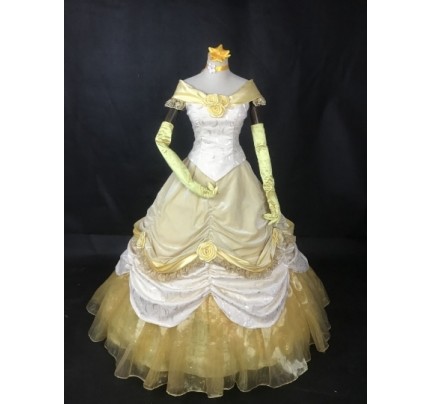 Beauty And The Beast Princess Belle Fancy Dress Cosplay Costume