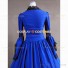 Marie Antoinette Royal Queen Renaissance Dress Evening Gown Blue