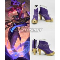 League of Legends LOL Lunar Wraith Caitlyn the Sheriff of Piltover Purple Cosplay Shoes