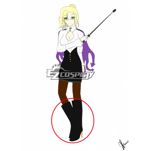 RWBY Beacon Academy staff Glynda Goodwitch High Heel boots Cosplay Shoes