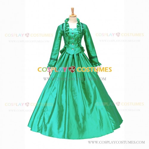 Victorian Style Southern Belle Gothic Lolita Green Ball Gown Dress